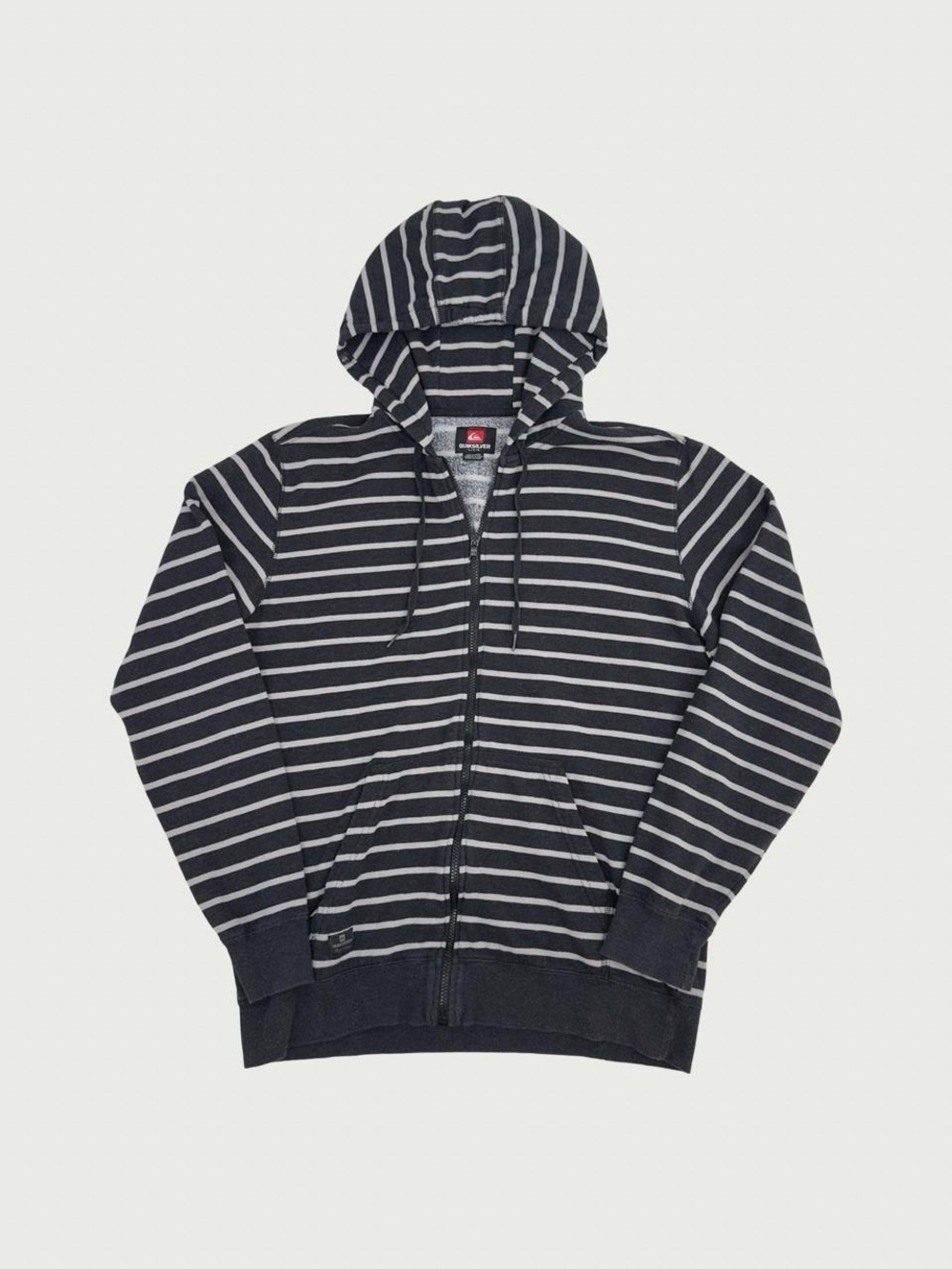 Quicksilver Striped Zip Front Hoodie
